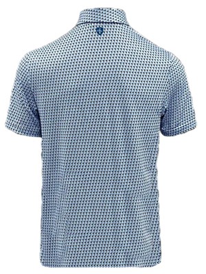 Island Green Mens  All Over Geo Print Polo Shirt