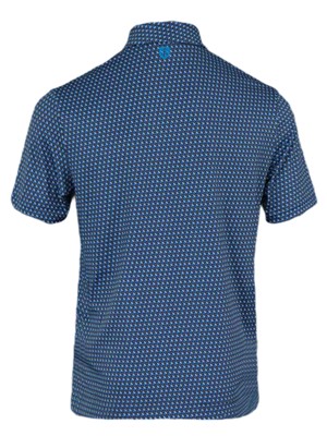 Island Green Mens  All Over Geo Print Polo Shirt