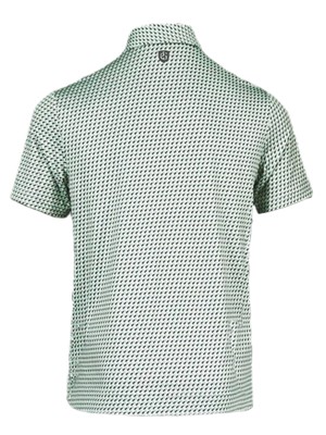 Island Green Mens  All Over Geo Print Polo Shirt