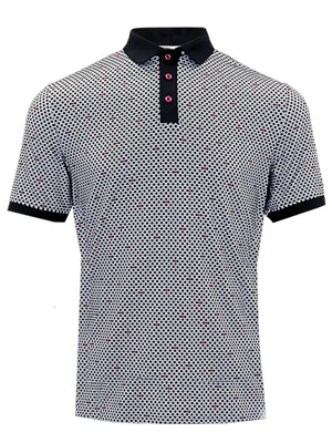 Island Green Mens All Over Dot Print Polo Shirt