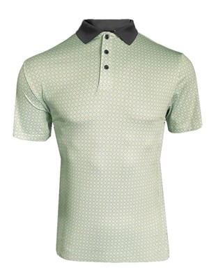 Island Green Mens All Over Chain Print Polo Shirt