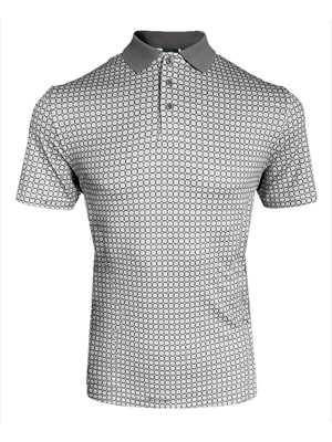 Island Green Mens All Over Chain Print Polo Shirt