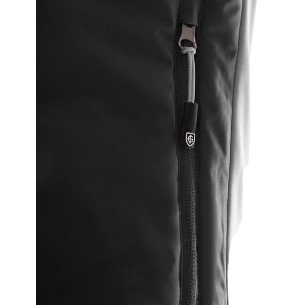 Island Green Men's Full Zip Quilted Jacket - Black/Grey Thermal Golf Jacket With Ribbed Cuffs Size XL