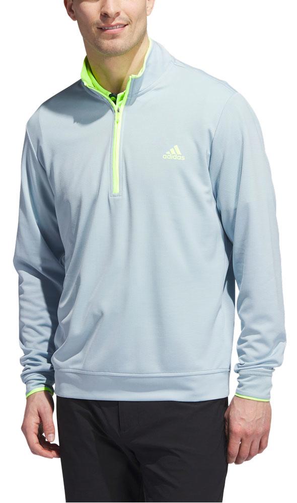 adidas Mens Primegreen UPF Quarter Zip Pullover