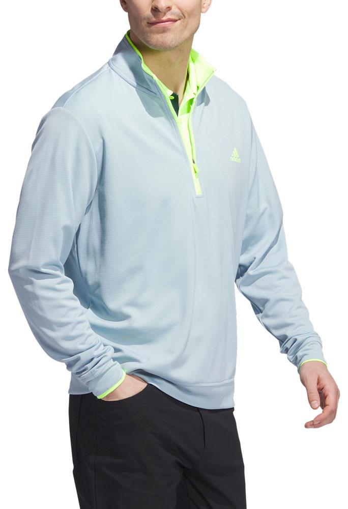 adidas Mens Primegreen UPF Quarter Zip Pullover