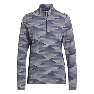 adidas Ladies Ultimate365 Printed 1/4 Zip Mock Neck Pullover