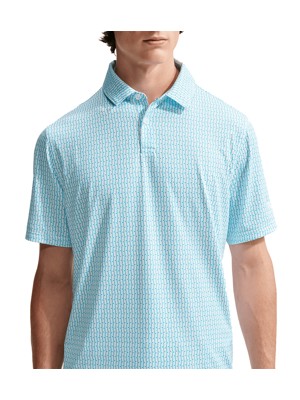 Nike Mens Dri-Fit Velocity Vertical Print Short Sleeve  Polo Shirt