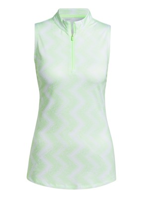 adidas Ladies Ultimate365 Ottoman Printed Sleeveless Polo Shirt