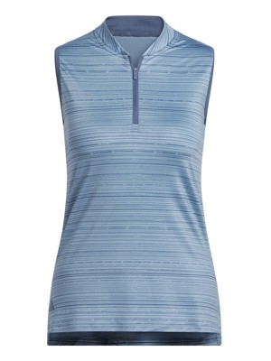 adidas Ladies Ultimate365 Stripe Sleeveless Polo Shirt