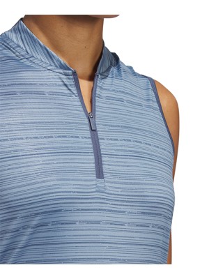 adidas Ladies Ultimate365 Stripe Sleeveless Polo Shirt