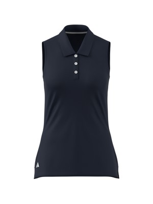 adidas Ladies Solid Ottoman Sleeveless Polo Shirt