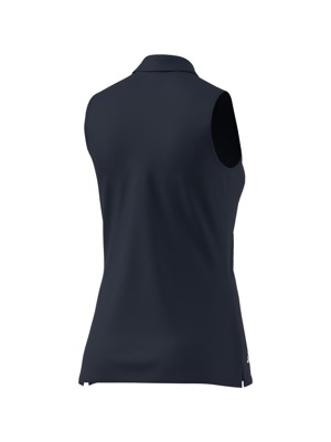 adidas Ladies Solid Ottoman Sleeveless Polo Shirt