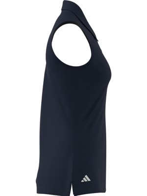 adidas Ladies Solid Ottoman Sleeveless Polo Shirt