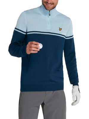 Lyle and Scott Mens Croft Quarter Zip Pullover Top