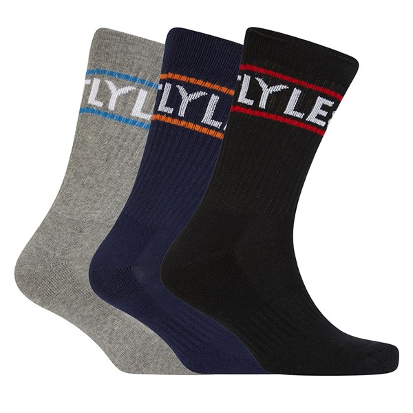 Lyle and Scott Mens Jock Sport Socks (3 Pairs)