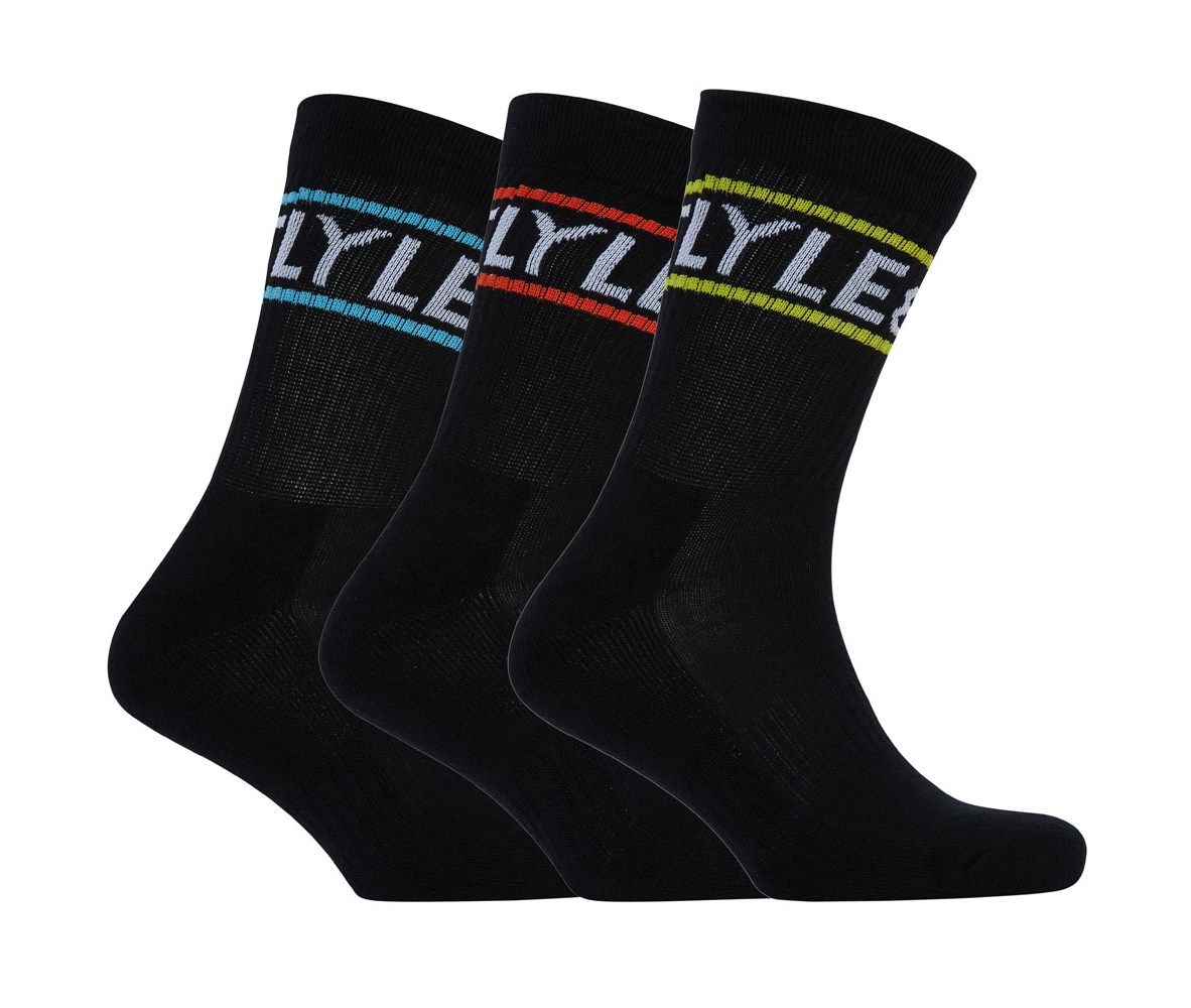 Lyle and Scott Mens Jock Sport Socks (3 Pairs) - Golfonline