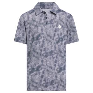 adidas Junior Performance Textured Print Polo Shirt