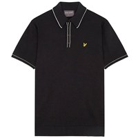 Lyle and Scott Mens Knitted Branded Polo Shirt