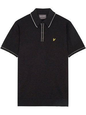 Lyle and Scott Mens Knitted Branded Polo Shirt