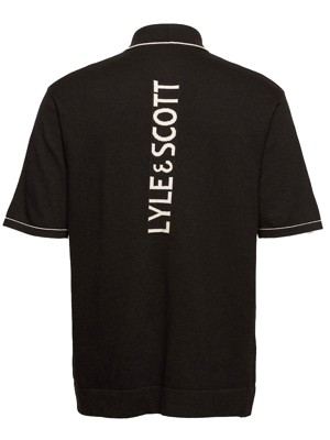 Lyle and Scott Mens Knitted Branded Polo Shirt