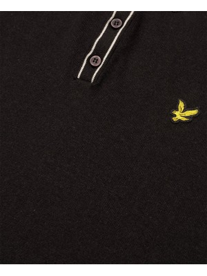 Lyle and Scott Mens Knitted Branded Polo Shirt