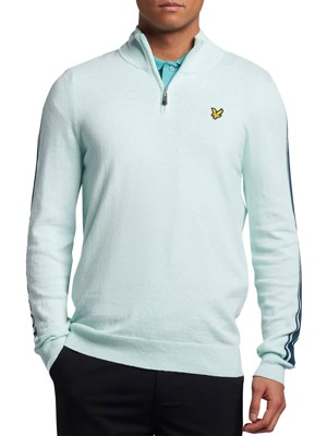 Lyle and Scott Mens Branded 1/4 Zip Pullover