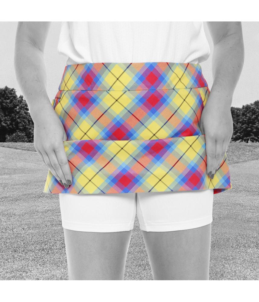 Royal And Awesome Ladies Plaid Awesome Tartan Golf Skort