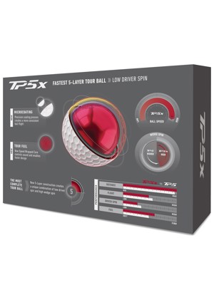 TaylorMade TP5x Golf Balls (72 Balls) 2026