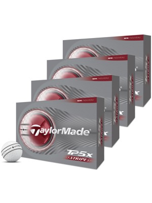 TaylorMade TP5x Stripe Golf Balls (48 Balls)