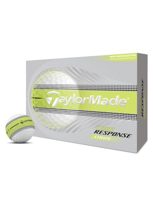 TaylorMade Tour Response Neon Stripe Yellow Golf Balls (12 Balls) 2026