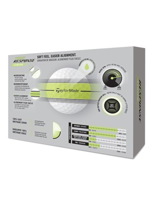 TaylorMade Tour Response Neon Stripe Yellow Golf Balls (12 Balls) 2026