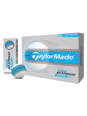 TaylorMade Tour Response Neon Stripe Blue Golf Balls (12 Balls) 2026