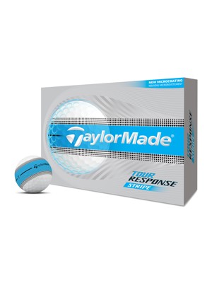 TaylorMade Tour Response Neon Stripe Blue Golf Balls (12 Balls) 2026