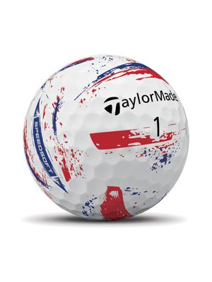 TaylorMade SpeedSoft INK Blue/Red Golf Balls (12 Balls)