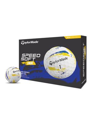 TaylorMade SpeedSoft INK Yellow/Blue Golf Balls (12 Balls)