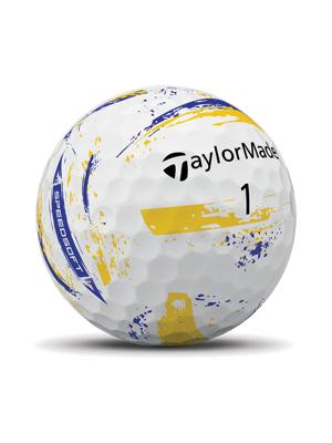 TaylorMade SpeedSoft INK Yellow/Blue Golf Balls (12 Balls)
