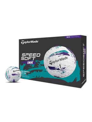 TaylorMade SpeedSoft INK Purple/Teal Golf Balls (12 Balls)