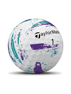TaylorMade SpeedSoft INK Purple/Teal Golf Balls (12 Balls)