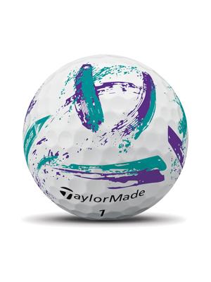 TaylorMade SpeedSoft INK Purple/Teal Golf Balls (12 Balls)