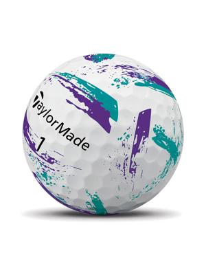 TaylorMade SpeedSoft INK Purple/Teal Golf Balls (12 Balls)