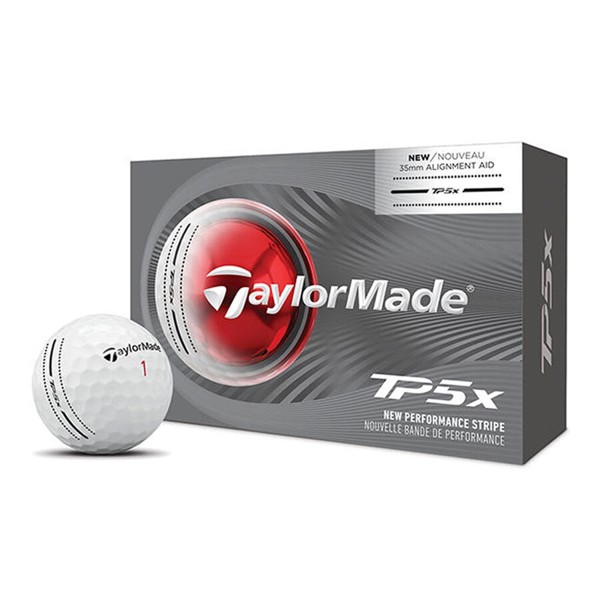 TaylorMade TP5x Performance Stripe Golf Balls (6 Balls)