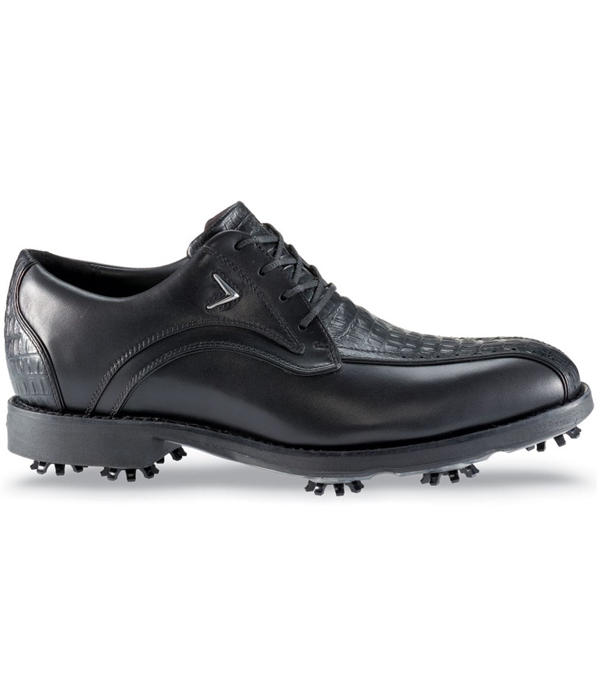 Callaway Mens Chev Blucher Premium Golf Shoes (Black/Black)