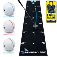 Me And My Golf Breaking Ball Putting Mat - Includes Instructional Training Videos