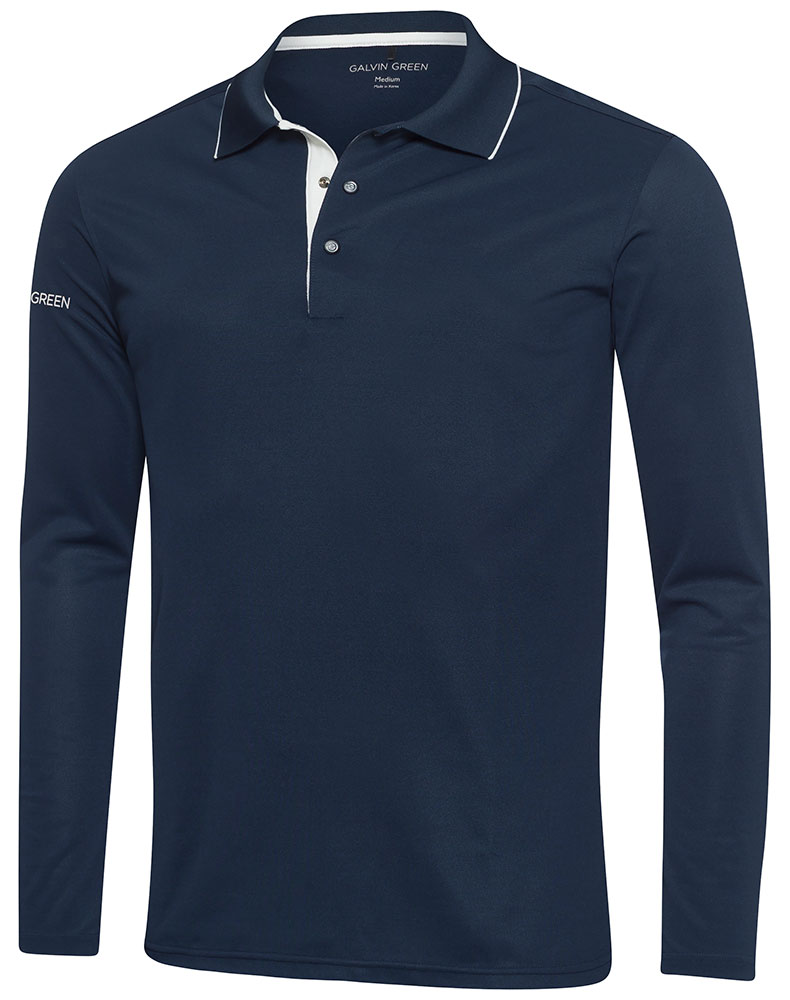 Galvin Green Mens Marc Ventil8 Plus Long Sleeve Golf Shirt