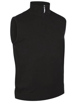 Glenmuir Mens Stanley Cotton Zip Neck Slipover