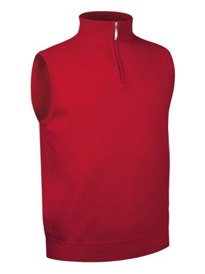 Glenmuir Mens Stanley Cotton Zip Neck Slipover