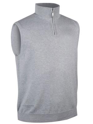 Glenmuir Mens Stanley Cotton Zip Neck Slipover