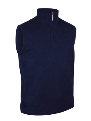 Glenmuir Mens Stanley Cotton Zip Neck Slipover