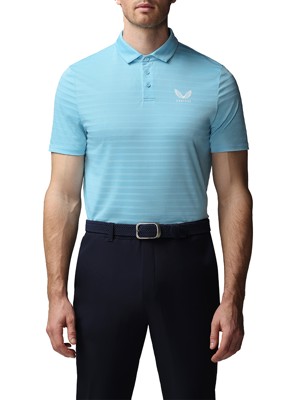 Castore Mens Pique Stripe Short Sleeve Polo Shirt