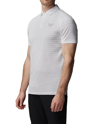 Castore Mens Pique Stripe Short Sleeve Polo Shirt